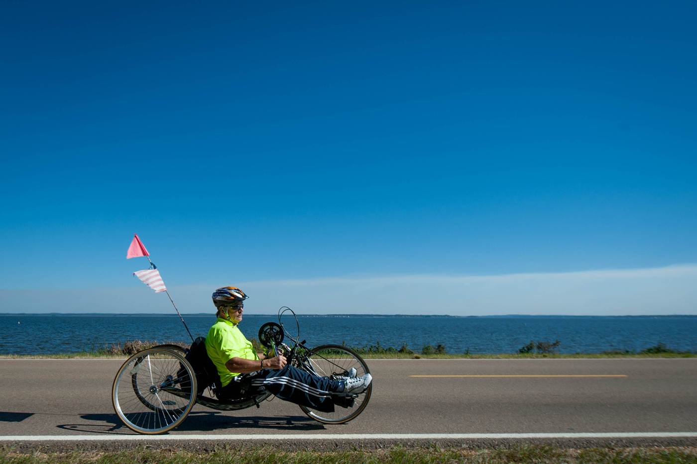 Handbiking along the coastline